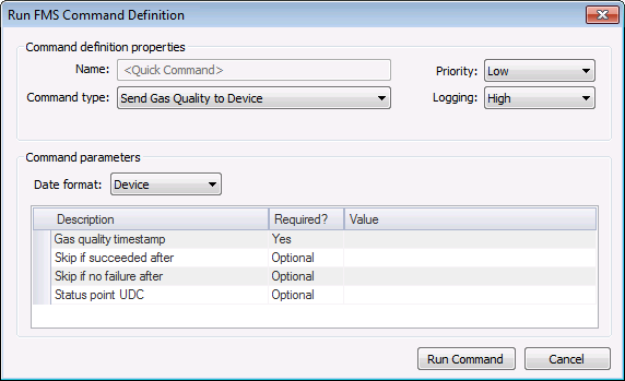 Run FMS Command Definition